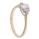 9ct Yellow Gold 0.25ct Baguette And Brilliant Cut Diamond Fancy Ring