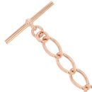 9ct Rose Gold Albert T-Bar Bracelet 7.5"