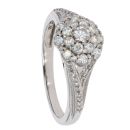9ct White Gold 0.50ct Diamond Cluster Ring