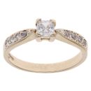 9ct Yellow Gold Cubic Zirconia Solitaire Ring