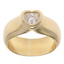 18ct Yellow Gold 0.40ct Heart Cut Diamond Solitaire Ring