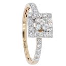 9ct Yellow Gold 0.60ct Diamond Cluster Ring by Anya Belle