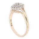 9ct Yellow Gold 0.25ct Brilliant Cut Diamond Cluster Ring