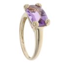 9ct Yellow Gold Amethyst Solitaire Ring
