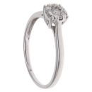 9ct White Gold 0.25ct Brilliant Cut Diamond Cluster Ring
