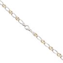 9ct Yellow And White Gold Anchor Chain 18"