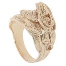 9ct Yellow Gold Patterned Saddle Ring