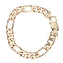 9ct Yellow Gold Figaro Bracelet 8.5"