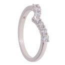 9ct White Gold 0.48cts Diamond Wishbone Ring by Anya Belle