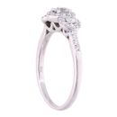 18ct White Gold 0.83ct Diamond Triple Cluster Ring