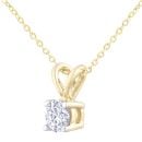 9ct Yellow Gold 0.25ct Diamond Pendant and Trace Chain
