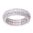 18ct White Gold Cubic Zirconia Three Stone Ring