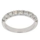 9ct White Gold 1.00ct Brilliant Cut Diamond Half Eternity Ring