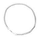 Silver Oval Franco Bracelet 8" By Icesia