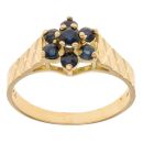 18ct Yellow Gold Sapphire Cluster Ring