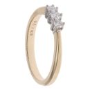 9ct Yellow Gold 0.25ct Brilliant Cut Diamond Trilogy Ring