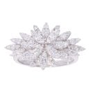 18ct White Gold 1.00ct Diamond Cluster Ring