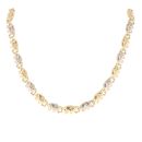 9ct Yellow And White Gold Fancy Elephant Chain 16"