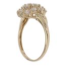 14ct Yellow Gold Cubic Zirconia Cluster Ring