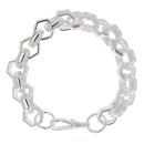 Silver Hexagon Bracelet 10" By Icesia