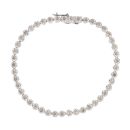 9ct White Gold 2.75ct Diamond Tennis Bracelet 7"