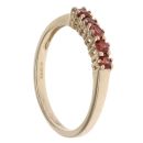 9ct Yellow Gold Garnet Five Stone Ring