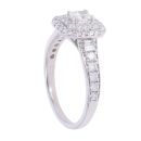 Platinum 1.15ct Princess, Brilliant And Baguette Cut Diamond Cluster Ring