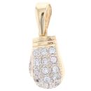 9ct Yellow Gold Cubic Zirconia Boxing Glove Pendant