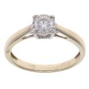 9ct Yellow Gold 0.33ct Diamond Solitaire Ring