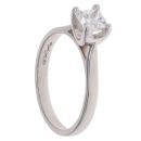 Platinum 0.70ct Princess Cut Diamond Solitaire Ring