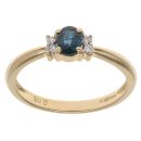 18ct Yellow Gold 0.06ct Diamond And Sapphire Ring