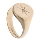 9ct Yellow Gold 0.05ct Diamond Signet Ring
