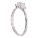 18ct White Gold 0.50ct Princess Cut Diamond Trilogy Ring