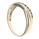 9ct Yellow Gold 0.25ct Brilliant Cut Diamond Crossover Ring