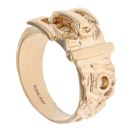 9ct Yellow Gold Patterned Buckle Ring
