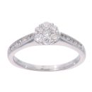 9ct White Gold 0.50ct Diamond Cluster Ring
