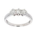 18ct White Gold 0.50ct Diamond Trilogy Ring