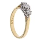 18ct Yellow Gold 0.50ct Brilliant Cut Diamond Trilogy Ring