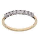 18ct Yellow Gold 0.33ct Diamond Half Eternity Ring