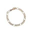 9ct Yellow Gold Figaro Bracelet 7.5"