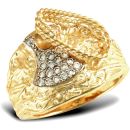 9ct Yellow Gold Cubic Zirconia Saddle Ring