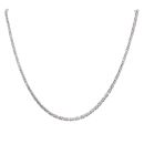 9ct White Gold Byzantine Chain 16"