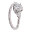 Platinum 1.25ct Brilliant And Pear Cut Diamond Solitaire Ring