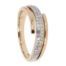9ct Yellow Gold 0.29ct Diamond Crossover Ring by Anya Belle