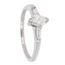 18ct White Gold 0.40ct Diamond Marquise Solitaire Ring