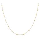 Gold Plated Silver Beaded Chain 18"