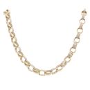 9ct Yellow Gold Cubic Zirconia Belcher Chain 22"