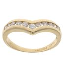 18ct Yellow Gold 0.33ct Diamond Wishbone Ring