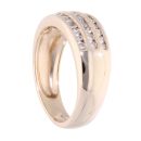 9ct Yellow Gold 0.50ct Diamond Three Row Ring