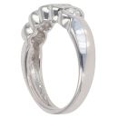 9ct White Gold Five Stone Cubic Zirconia Ring